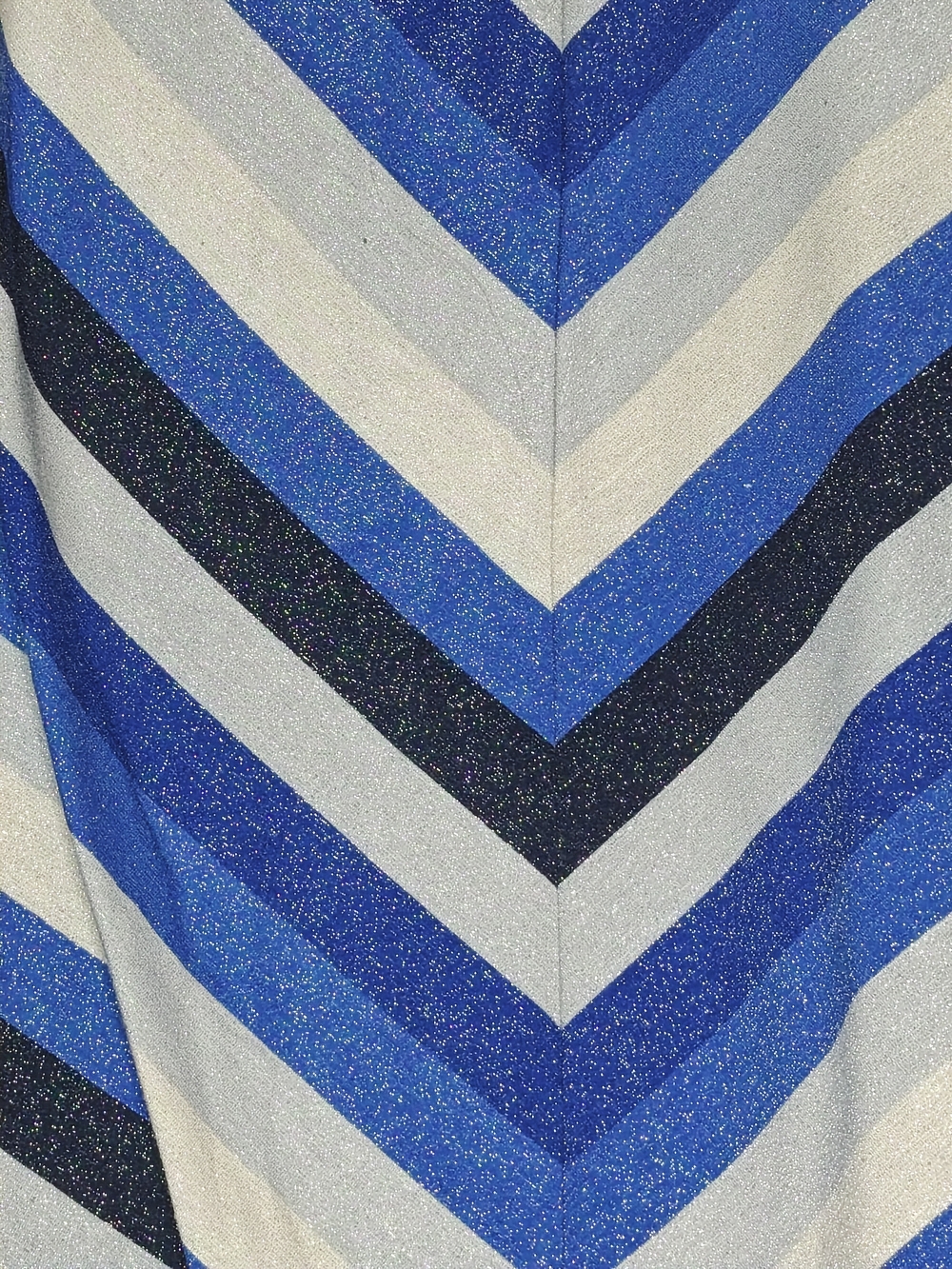 Blue Striped Scoop Neck Women's Top 3X - Picture 2 of 5